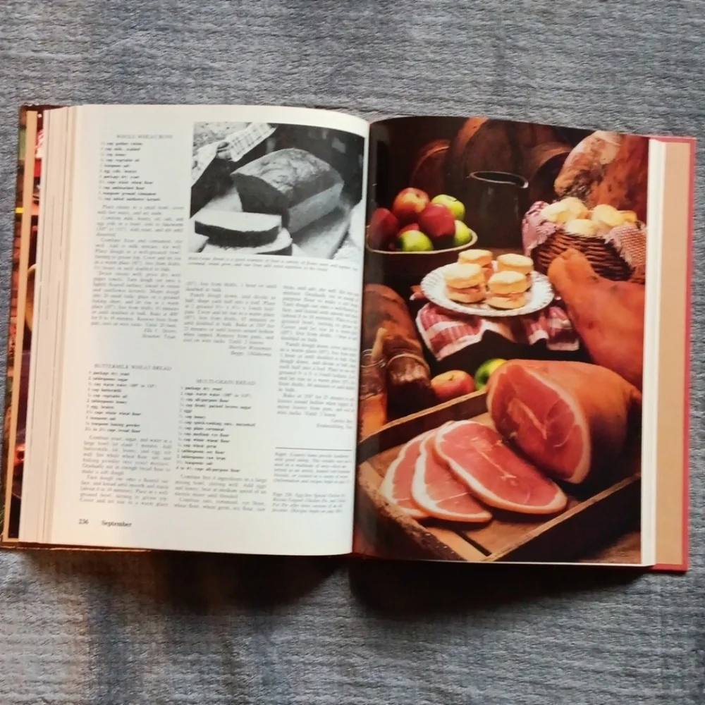 1986 Southern Living Hardcover Annual Cookbook, Farmhouse Holiday Country